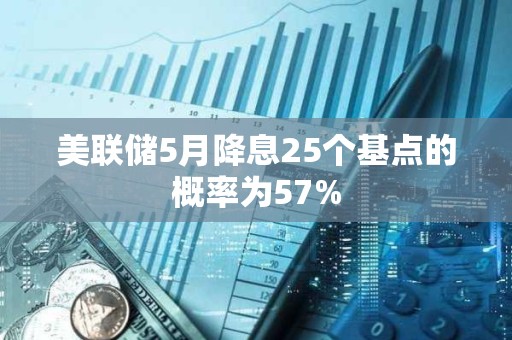 美聯(lián)儲5月降息25個基點的概率為57%