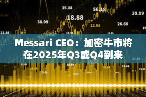 Messari CEO：加密牛市將在2025年Q3或Q4到來