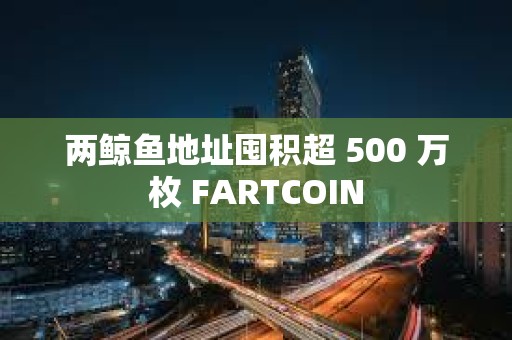 兩鯨魚地址囤積超 500 萬枚 FARTCOIN
