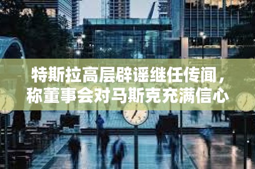 特斯拉高層辟謠繼任傳聞，稱董事會對馬斯克充滿信心