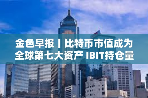 金色早報丨比特幣市值成為全球第七大資產 IBIT持倉量突破60萬枚BTC