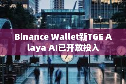 Binance Wallet新TGE Alaya AI已開放投入