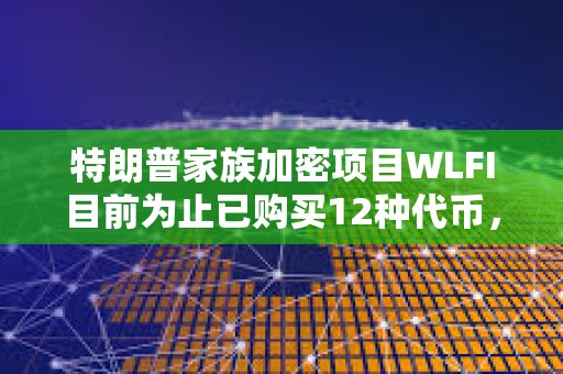特朗普家族加密項目WLFI目前為止已購買12種代幣，總價值2.91億美元