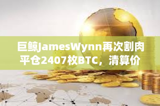 巨鯨JamesWynn再次割肉平倉2407枚BTC，清算價降至105,960美元