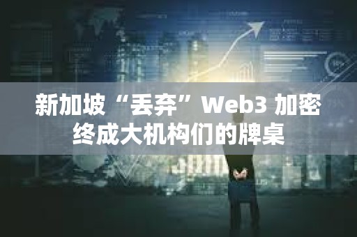 新加坡“丟棄”Web3 加密終成大機構們的牌桌