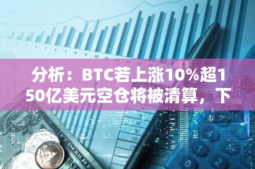 分析：BTC若上漲10%超150億美元空倉將被清算，下跌10%超95億美元多倉將被清算
