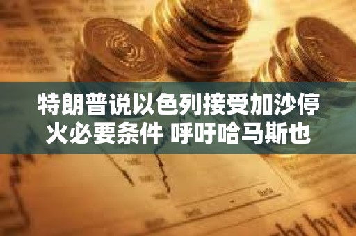 特朗普說以色列接受加沙停火必要條件 呼吁哈馬斯也接受