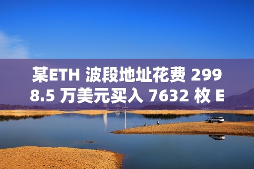 某ETH 波段地址花費 2998.5 萬美元買入 7632 枚 ETH，并將2,547 枚ETH 掛單止盈