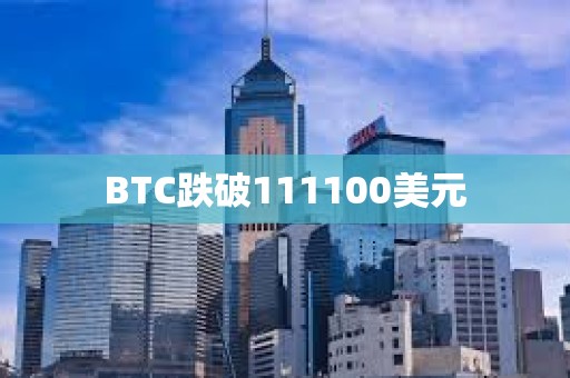 BTC跌破111100美元
