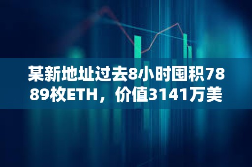 某新地址過(guò)去8小時(shí)囤積7889枚ETH，價(jià)值3141萬(wàn)美元