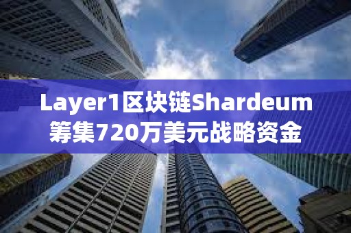 Layer1區塊鏈Shardeum籌集720萬美元戰略資金