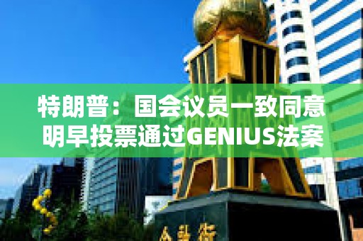 特朗普：國(guó)會(huì)議員一致同意明早投票通過GENIUS法案