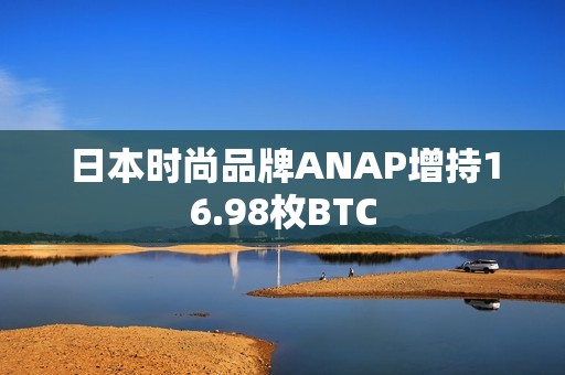 日本時尚品牌ANAP增持16.98枚BTC