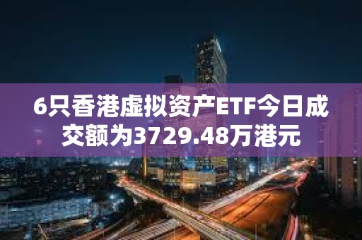 6只香港虛擬資產(chǎn)ETF今日成交額為3729.48萬港元