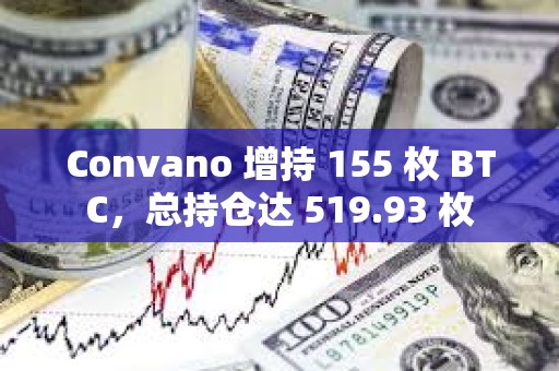 Convano 增持 155 枚 BTC，總持倉達 519.93 枚