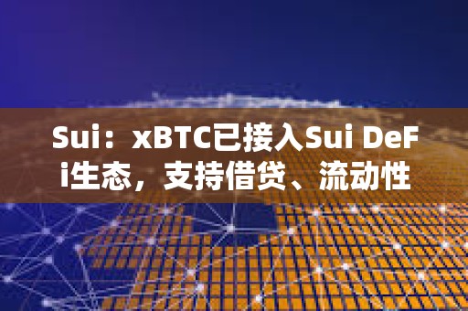 Sui：xBTC已接入Sui DeFi生態，支持借貸、流動性挖礦等多場景