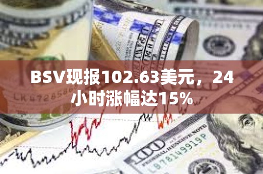 BSV現報102.63美元，24小時漲幅達15%