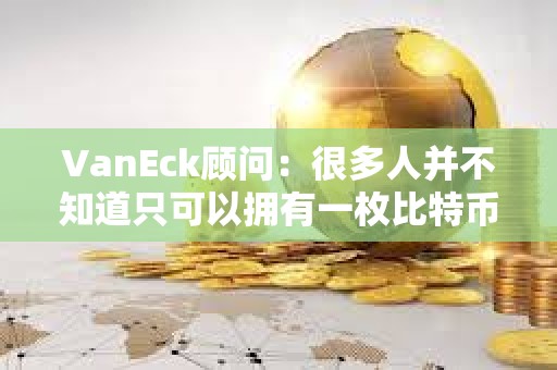 VanEck顧問：很多人并不知道只可以擁有一枚比特幣的一小部分