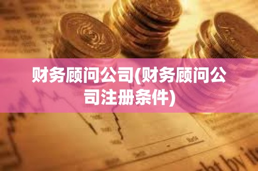 財務顧問公司(財務顧問公司注冊條件)
