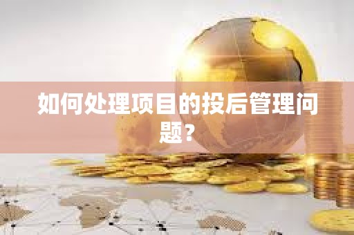 如何處理項目的投后管理問題？