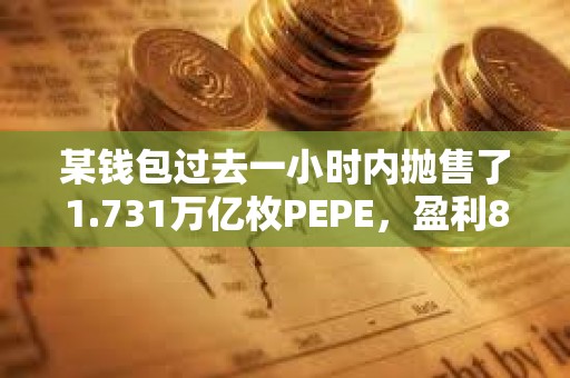 某錢包過去一小時內拋售了1.731萬億枚PEPE，盈利80.25萬美元