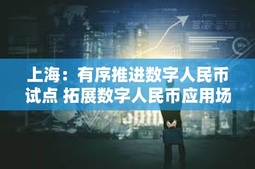 上海：有序推進(jìn)數(shù)字人民幣試點(diǎn) 拓展數(shù)字人民幣應(yīng)用場(chǎng)景