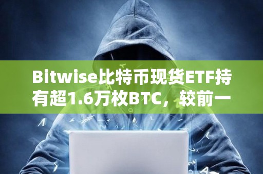 Bitwise比特幣現貨ETF持有超1.6萬枚BTC，較前一日增持485.25枚BTC