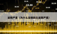 逾期嚴重（為什么溢繳款比逾期嚴重）
