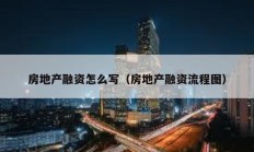 房地產融資怎么寫（房地產融資流程圖）