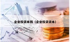 企業投資本錢（企業投資資本）