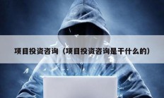 項目投資咨詢（項目投資咨詢是干什么的）