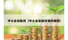 中小企業融資（中小企業融資難的原因）