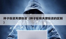 種子投資天使投資（種子輪和天使投資的區別）