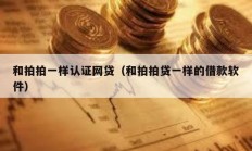 和拍拍一樣認證網貸（和拍拍貸一樣的借款軟件）