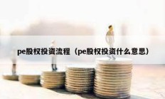 pe股權(quán)投資流程（pe股權(quán)投資什么意思）