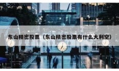 東山精密股票（東山精密股票有什么大利空）
