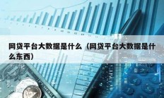 網(wǎng)貸平臺大數(shù)據(jù)是什么（網(wǎng)貸平臺大數(shù)據(jù)是什么東西）