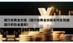 建行紙黃金價(jià)格（建行紙黃金價(jià)格實(shí)時(shí)走勢圖建行積存金最新）