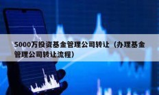 5000萬投資基金管理公司轉(zhuǎn)讓（辦理基金管理公司轉(zhuǎn)讓流程）
