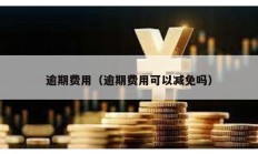 逾期費用（逾期費用可以減免嗎）