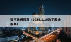 數(shù)字政通股票（2025,1,15數(shù)字政通股票）