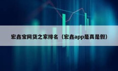 宏鑫寶網(wǎng)貸之家排名（宏鑫app是真是假）