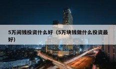 5萬閑錢投資什么好（5萬塊錢做什么投資最好）