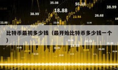 比特幣最初多少錢（最開始比特幣多少錢一個(gè)）