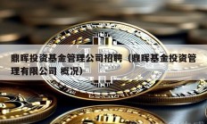 鼎暉投資基金管理公司招聘（鼎暉基金投資管理有限公司 概況）