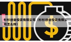 杉杉創(chuàng)業(yè)投資有限公司（杉杉創(chuàng)業(yè)投資有限公司怎么樣）