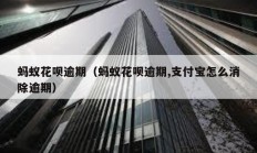 螞蟻花唄逾期（螞蟻花唄逾期,支付寶怎么消除逾期）