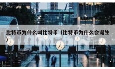 比特幣為什么叫比特幣（比特幣為什么會誕生）