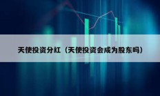 天使投資分紅（天使投資會成為股東嗎）