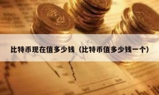 比特幣現在值多少錢（比特幣值多少錢一個）